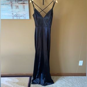 Windsor Black Satin Dress Size Medium